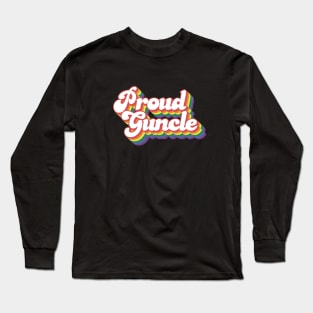 Proud Guncle – lgbt gay uncle Guncle's Day  humorous brother gift Long Sleeve T-Shirt